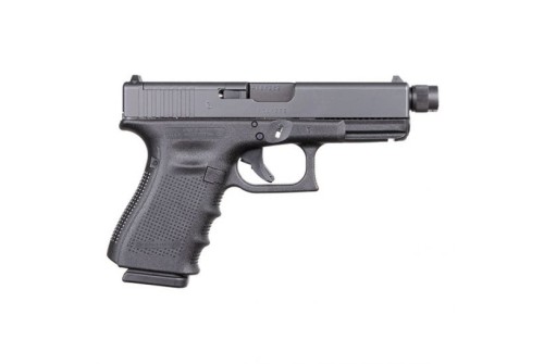 Glock 19 Gen 4 MOS Threaded Barrel 9mm Pistol, Black - UG1950203MOSTB