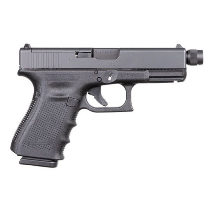 Glock 19 Gen 4 MOS Threaded Barrel 9mm Pistol, Black - UG1950203MOSTB