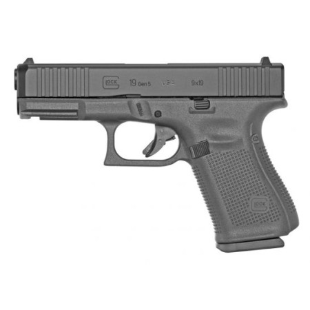 Glock 19 Gen 5 FS 9mm Pistol, Black - UA195S203