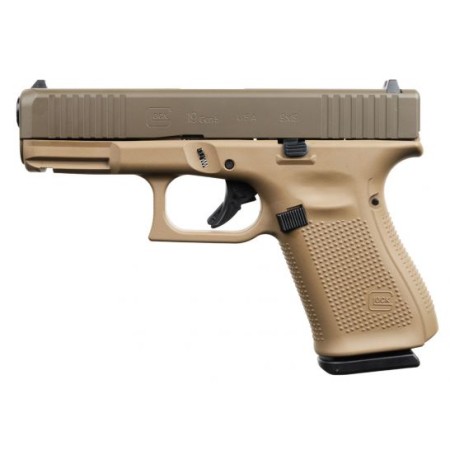 Glock 19 Gen 5 FS 9mm Pistol, Patriot Brown/DDE - ACG-57022