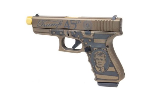 Glock 19 Trump Threaded Barrel 9mm Pistol, Flat Dark Earth - PI19502T