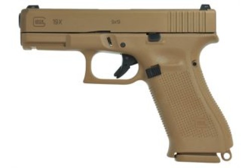 Glock G19x15us G19x Compact Crossover 9Mm Luger  4.02" Glock Marksman Barrel 15+1, Bronze Nitron Frame & Coyote Npvd Slide, Modular Backstrap, Ambidextrous Slide Stop, Safe Action Trigger (Us Made)