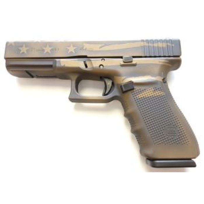 Glock Glock Glock 21 Gen 4, .45 Acp, 4.61" Barrel, Burnt Bronze Flag, 13-Rd, US Made, Ivs Exclusive UG2150204-BBBWFLAG