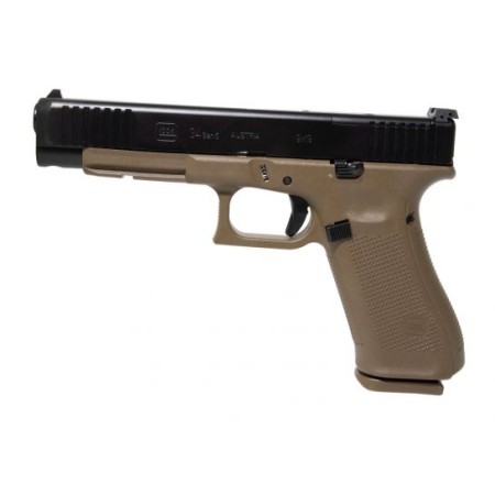 Glock 34 Gen 5 FS MOS 10 Round 9mm Pistol, FDE/Black - PA343S103MOSDE