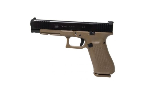 Glock 34 Gen 5 FS MOS 10 Round 9mm Pistol, FDE/Black - PA343S103MOSDE