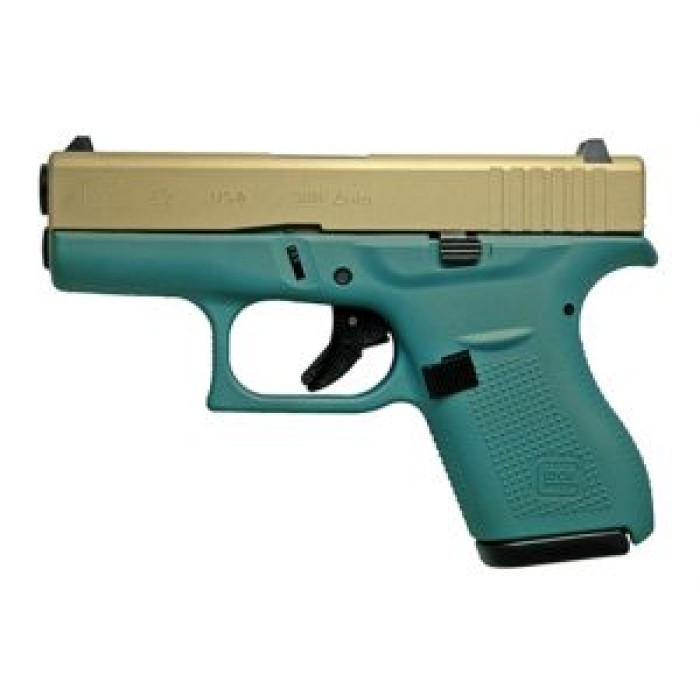 Glock 42 380Acp Green Gold 6Rd UI4250201GREENGOLD