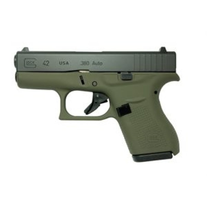 Glock 42 380Acp Od/Blk Sld 6Rd UI4250201ODBLK