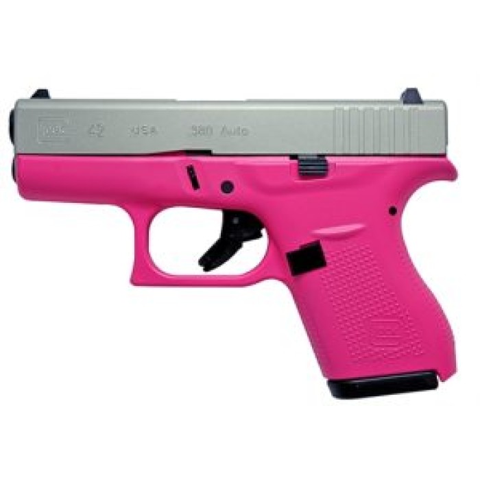 Glock 42 380Acp Pink/Silver 6 UI4250201PINK