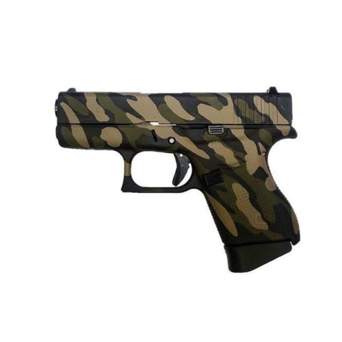 Glock 43 9mm Luger 3.39in Tilted Military Camo Cerakote PIstol - 6+1 Rounds