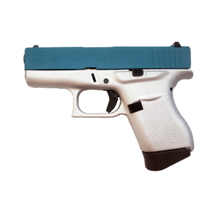 Glock 43 9Mm Satin/Aztec Teal 6R UI4350204SAT