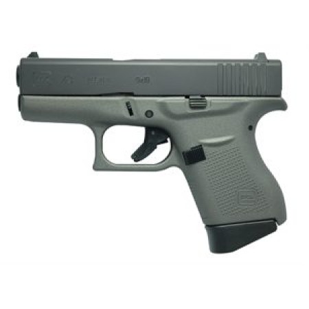 Glock 43 9Mm Tungsten/Blk FS 6 PI4350201TUNGSTENBLK