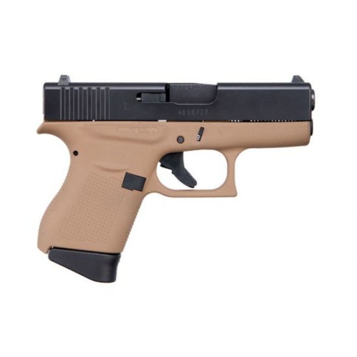 Glock G43 3.39" 9mm Pistol, FDE/Black - ACG-00838