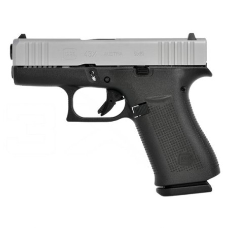 Glock 43X 9mm Subcompact Pistol with Glock Night Sights, Two Tone - PX435SL701