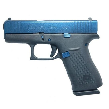 Glock 43X 9mm Luger 3.41in Cobalt Blue Cerakote Pistol - 10+1 Rounds