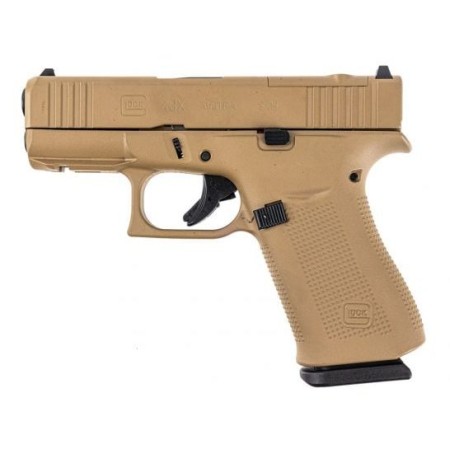 Glock 43X Mos Custom "Fde" Subcompact Handgun 9Mm Luger 10/Rd Magazines (2) 3.41" Barrel 5.5Lb Trigger Front Rail Usa GLUX4350201FRMOSFDE