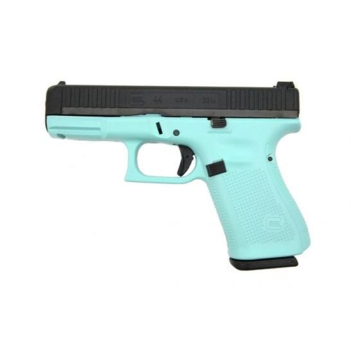 Glock 44 22 Long Rifle 4in Robins Egg Blue/Black Cerakote Pistol - 10+1 Rounds