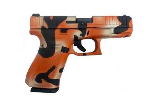 Glock 44 22 Long Rifle 4in Orange Camo Cerakote Pistol - 10+1 Rounds