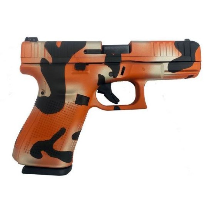 Glock 44 22 Long Rifle 4in Orange Camo Cerakote Pistol - 10+1 Rounds