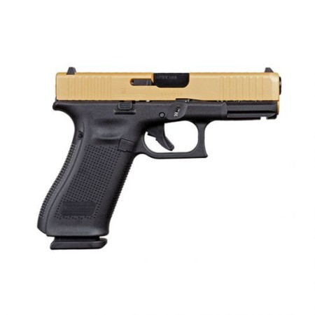 Glock 45 9mm Pistol, Gold Slide - ACG-57035