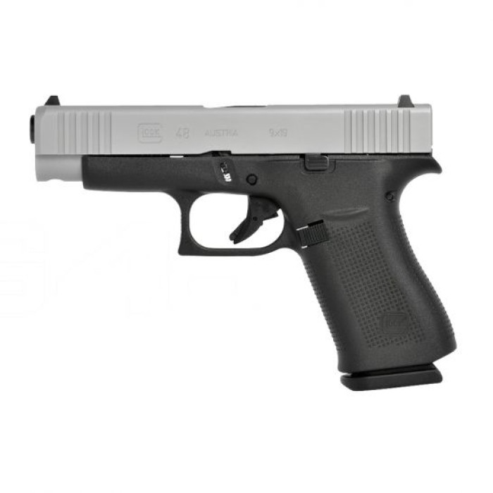 Glock 48 9mm Compact Pistol with Ameriglo Night Sights, Two Tone - PA485Sl301AB