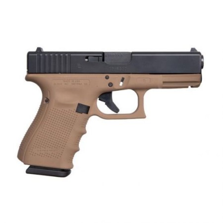 Glock G19 Gen4 Compact 9x19mm Pistol, Faded Dark Earth - ACG-00839