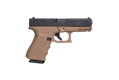 Glock G19 Gen4 Compact 9x19mm Pistol, Faded Dark Earth - ACG-00839