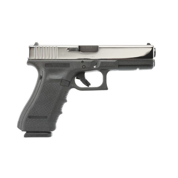 GLOCK 17 GEN4 9MM 4.49" 17RD BLACK/STAINLESS PVD POLISHED