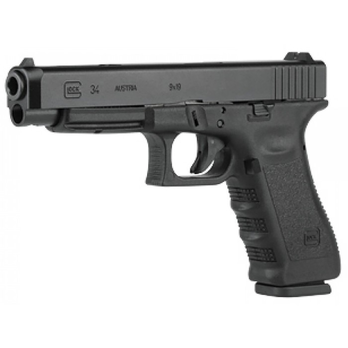 Glock 34 Factory Rebuilt AUS 9mm, 5.31" Barrel,  Fixed Sights, Black, 17rd