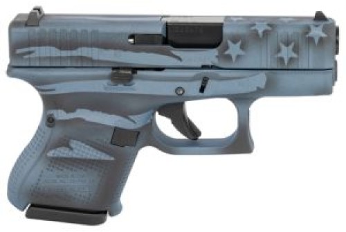 Glock Ua265s204btflag G26 Gen5 Subcompact 9Mm Luger  3.43" Glock Marksman Barrel 10+1, Blue Titanium Flag Cerakote Frame & Front Serrated Slide, Modular Backstrap, Safe Action Trigger UA265S204-BTFLAG