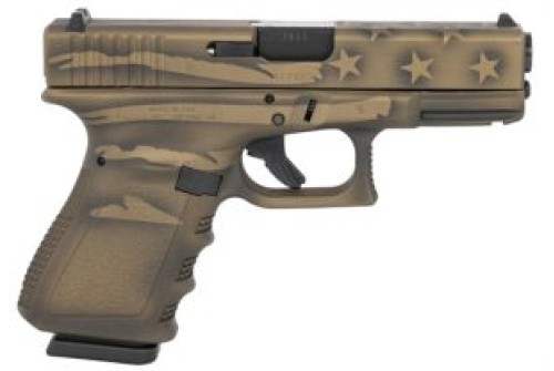 Glock Ui2350204bbbwflag G23 Gen3 Compact 40 S&W  4.02" Barrel 13+1, Coyote Battle Worn Flag Cerakote Frame &  Slide, Safe Action Trigger UI2350204-BBBWFLAG