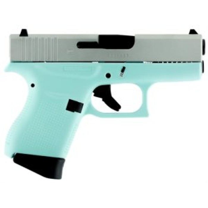 Glock UI4350204 G43 Subcompact Double 9mm Luger 3.39" 6+1 Robin Egg Blue Polymer PI4350201RES