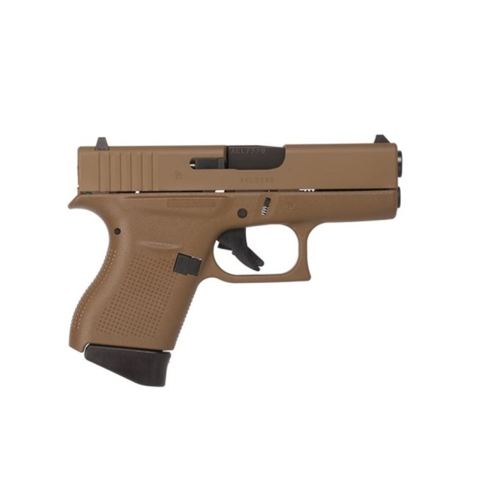 Glock G43 G3 9mm 3.39" 6rd Pistol, Flat Dark Earth