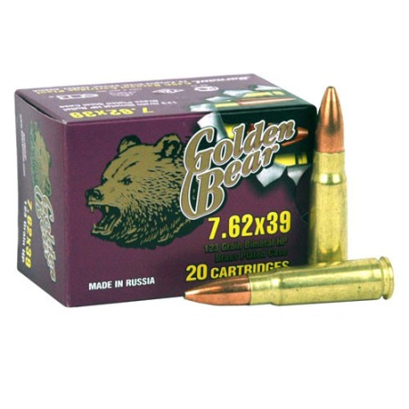 Golden Bear 7.62x39 123gr. - Hollow-point 500 Round Case