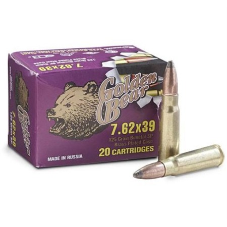 Golden Bear Bear 7.62X39 125Gr. Soft-Point 500 ROU AG762SP