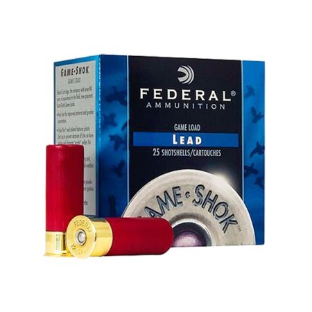 Federal 12ga 2.75" 3.75DE 1.25oz #7.5 u201cGame-Shoku201d HB Lead Shotshell Ammunition 25rds - H126 7.5