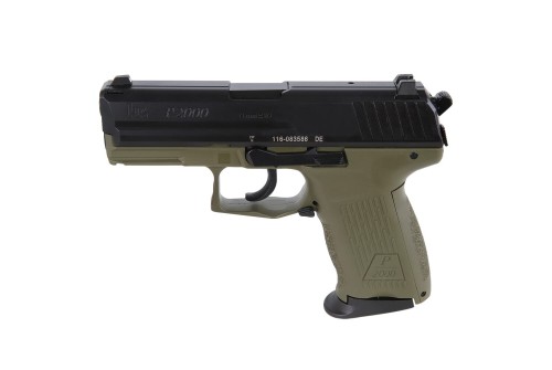 HK P2000 V3 9mm Luger 3in Green Pistol - 10+1 Rounds