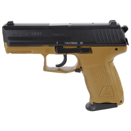 Heckler and Koch P2000 V3 Black / Flat Dark Earth 9mm 3.66