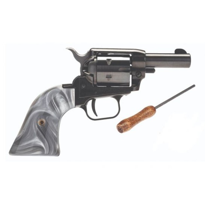 Heritage Rough Rider Barkeep Gray Pearl 3" .22 LR Revolver, Black - BK22B3GPRL