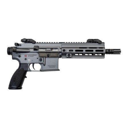 HK 416 Pistol .22 LR, 8.5" Barrel, No Brace, Flip-Up Sights, Tungsten Gray, 20rd