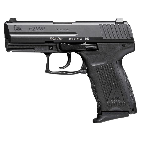 HK P2000 V2 LEM 9mm, 3.6" Barrel, Night Sights, Black, 10rd