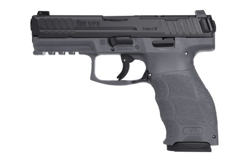 HK VP9 9mm, 4.1" Barrel, Night Sights, Grey/Black, 17rd