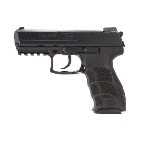 HK P30 V3 DA/SA Rear Decocker 9mm Pistol With Night Sights, Black - 81000108