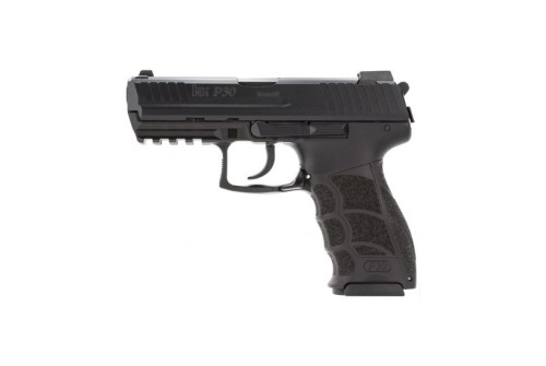 HK P30 V3 DA/SA Rear Decocker 9mm Pistol With Night Sights, Black - 81000108