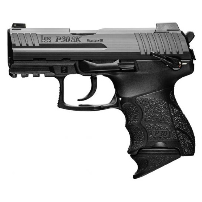 HK P30SK V3 10 Round DA/SA 9mm Pistol With Night Sights, Black - 81000087