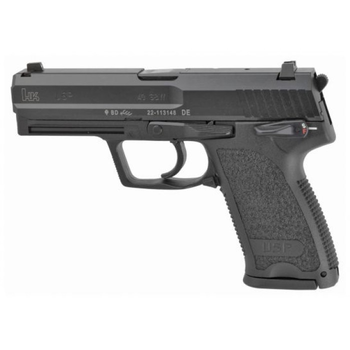 HK USP40 V1 DA/SA 10 Round .40 S&W Pistol, Black - 81000316