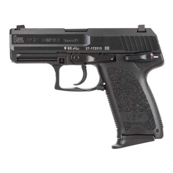 HK USP9 Compact V1 DA/SA 9mm Pistol, Black - 81000329