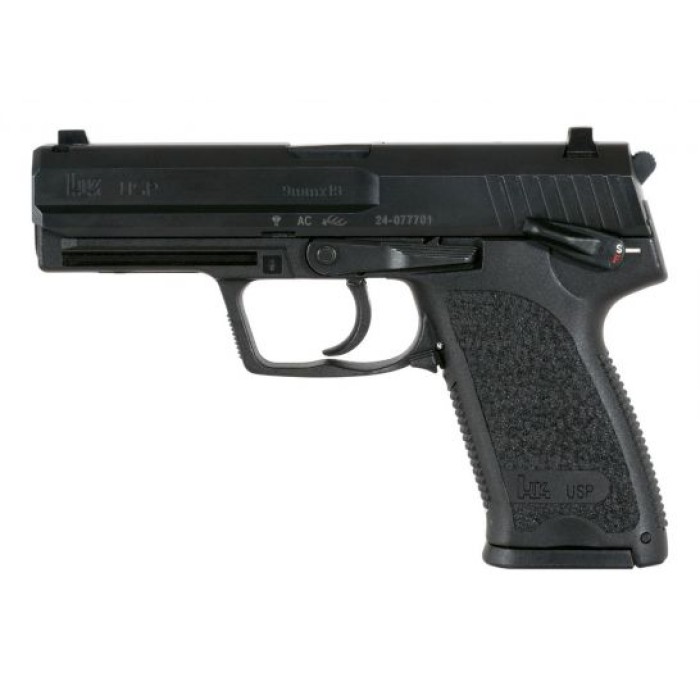 Heckler &Amp; Koch Heckler &Amp; Koch Usp9, 9Mm, 4.25" Barrel, Fixed Sights, Black, V1 Da/Sa, (2) 15-Rd 81000307