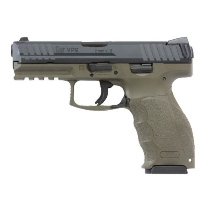 HK VP9 9mm Pistol With Night Sights, OD Green/Black - 81000234