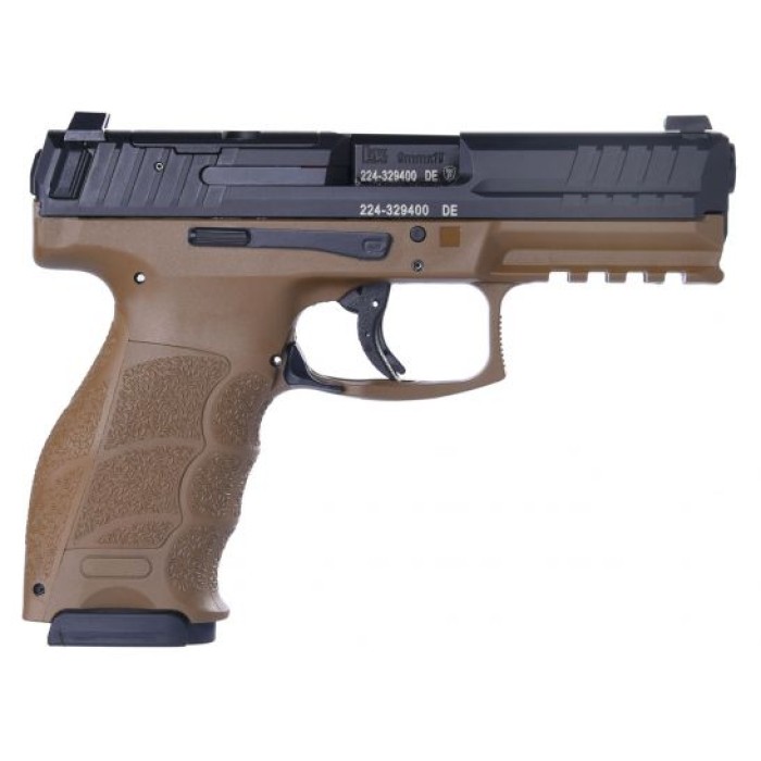 HK VP9 Optics Ready 10 Round 9mm Pistol, FDE/Black - 81000610