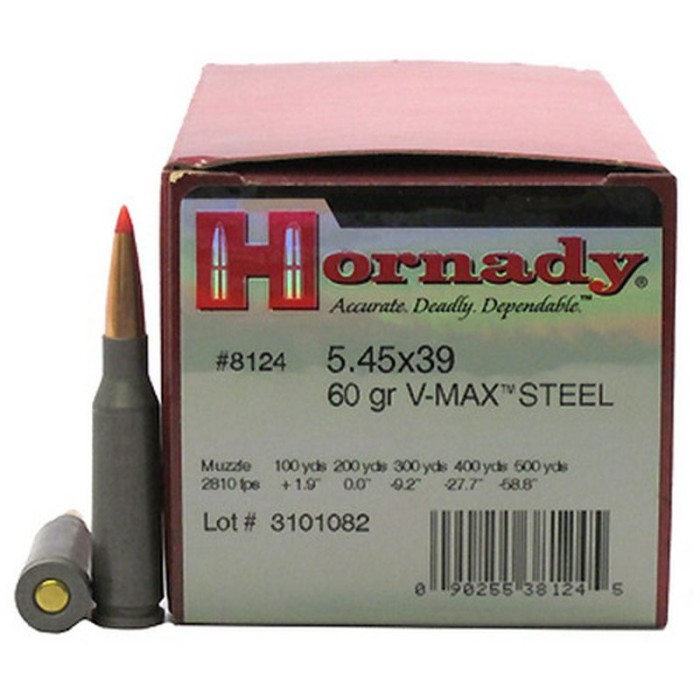 HORNADAY 5.45X39 60GR V-MAX STEEL 300 Rd Bulk - Dirty Bird Industries